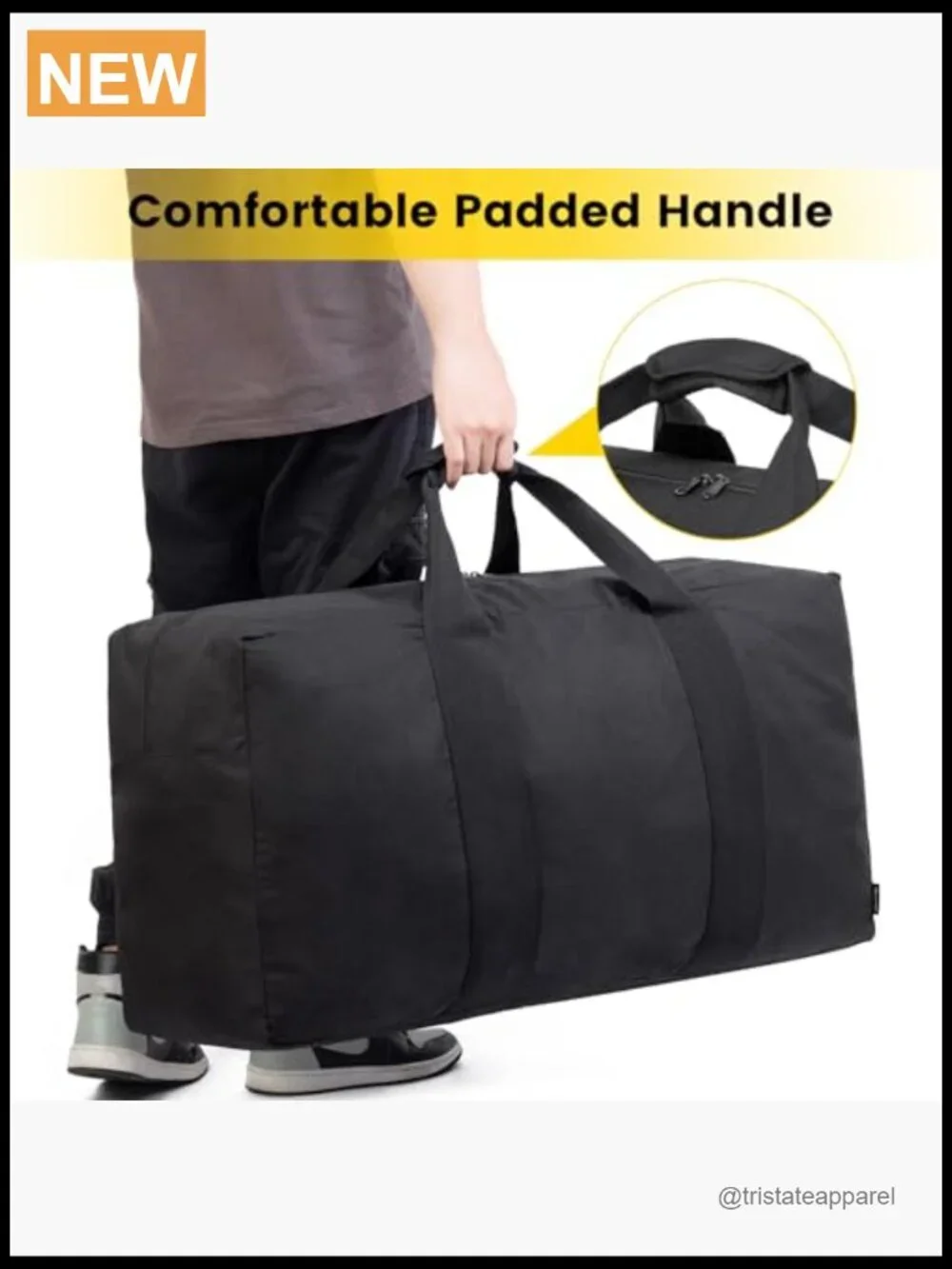 Extra Large 100L Duffle Bag for Travel - Foldable Weekender Overnight Camping